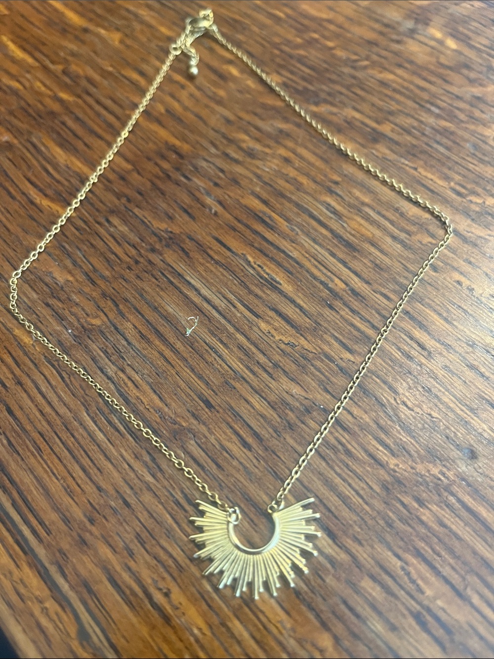 Gold Sunray Pendant Necklace - Women Jewelry